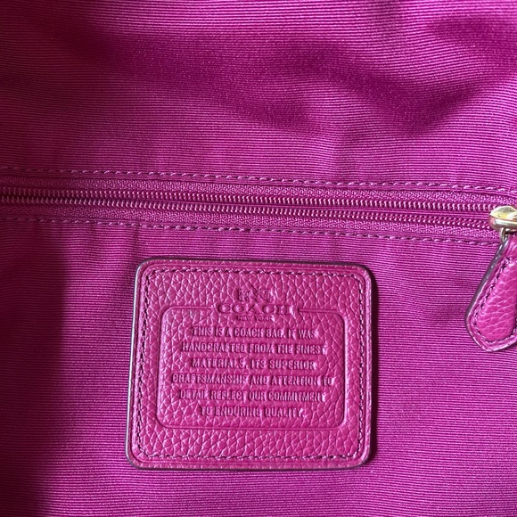 Coach Outlet Backpack Purple Front Pocket Zipper - Picture 8 of 11